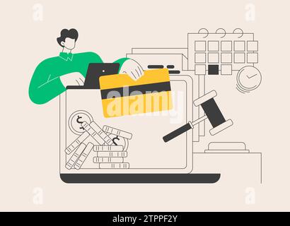 Abstraktes Konzept Vektordarstellung für Entgeltstrafen. Stock Vektor