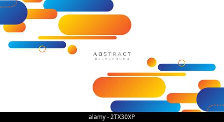 Abstrakte moderne blaue und orange Hintergrundvektorillustration Stock Vektor