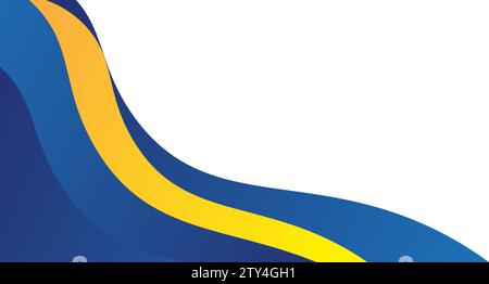 Wellige blau-orange Hintergrundvektorillustration Stock Vektor