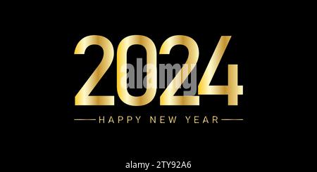 2024 Happy New Year Hintergrund Stock Vektor