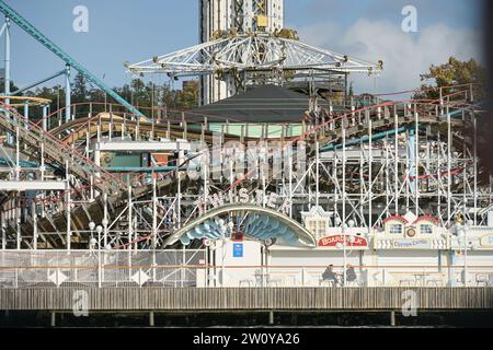 Achterbahn, Vergnügungspark Gröna Lund, Djurgarden, Stockholm, Schweden Stockfoto