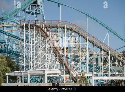 Achterbahn, Vergnügungspark Gröna Lund, Djurgarden, Stockholm, Schweden Stockfoto