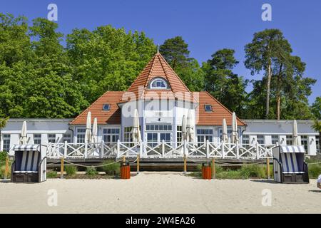 Seebad, Seestraße, Bad Saarow, Brandenburg, Deutschland Stockfoto