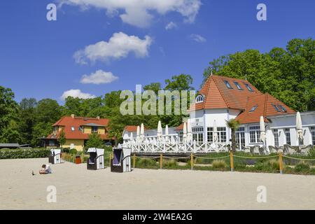 Seebad, Seestraße, Bad Saarow, Brandenburg, Deutschland Stockfoto