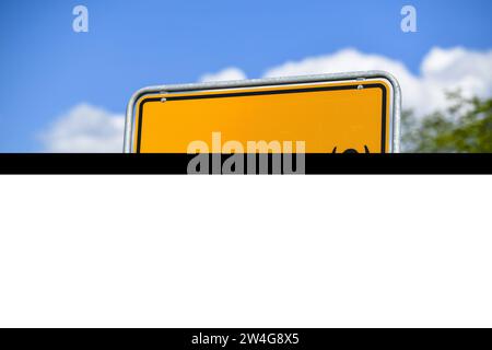 Ortseingangsschild, Frankfurt/Oder, Brandenburg, Deutschland Stockfoto