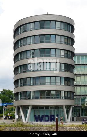 WDR-Studiogebäude Duisburg am Innenhafen Duisburg Stockfoto