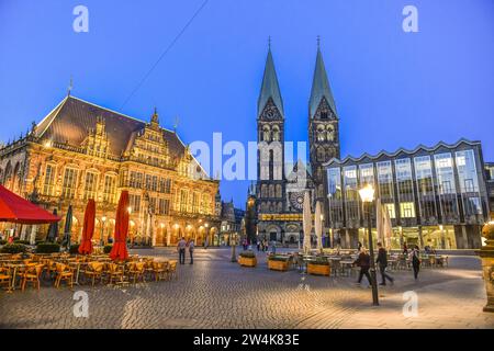 Altes Rathaus, Dom St. Petri, Bremische Bürgerschaft, Marktplatz, Bremen, Deutschland Stockfoto