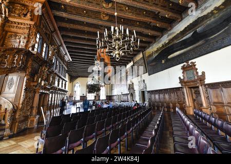 Die obere Rathaushalle, Altes Rathaus, Marktplatz, Bremen, Deutschland Stockfoto