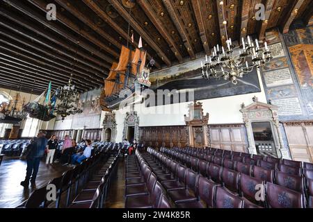 Die obere Rathaushalle, Altes Rathaus, Marktplatz, Bremen, Deutschland Stockfoto