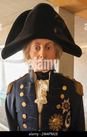 England, Hampshire, Portsmouth, Fort Nelson, Statue von Lord Nelson Stockfoto