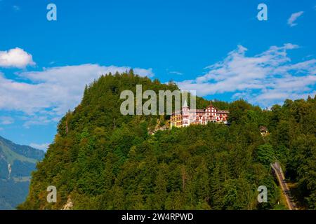 Das historische Grandhotel Giessbach auf der Bergseite im Berner Oberland, Kanton Bern, Schweiz, Europa Stockfoto