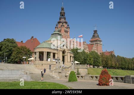 Nordrotunde, Rotunde Polnocna, Woiwodschaft Westpommern, Zachodniopomorski Urzad Wojewodzki, Hakenterrasse, Szczecin, Westpommern Stockfoto