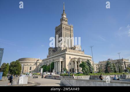 Kulturpalast, Palac Kultury i Nauki, Warschau, Woiwodschaft Mazowieckie, Polen Stockfoto