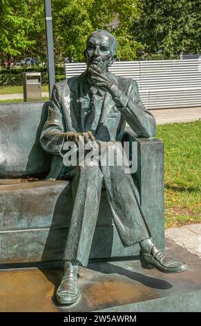 Denkmal für Jan Karski Kozielewski, Warschau, Woiwodschaft Mazowien, Polen Stockfoto