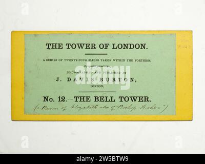 Stereoskopische Fotografie von J. Davis Burton, die die No.12, den Bell Tower, Tower of London, um 1870 zeigt Stockfoto