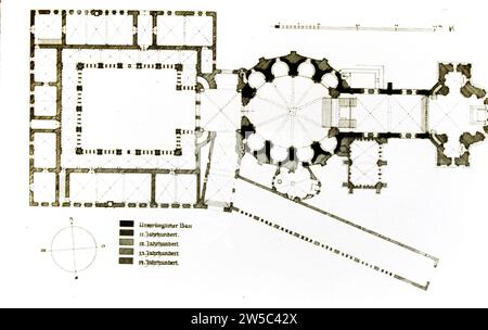 Köln, Deutschland, 13. August 1995. St. Gereon Church,. Plan der Kirche Stockfoto