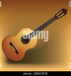 Illustration für Gitarren-Musikinstrumente Stock Vektor