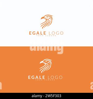 Elegantes Logo-Design mit leuchtendem orangefarbenem Hintergrund Stock Vektor