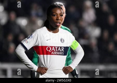 Grace Geyoro aus Paris Saint Germain während des Gruppenspiels C der Women Champions League zwischen AS Roma und Paris Saint Germain im Tre fontane Stadion in Rom (Italien) am 20. Dezember 2023. Stockfoto