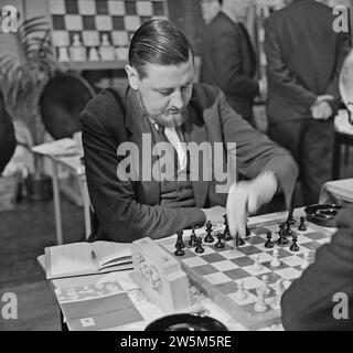 Hochofen-Schachturnier. Johannes Hendrikus Donner ca. Januar 1963 Stockfoto