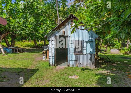 Kleines Dorf auf der Insel Viti Levu, Fidschi Stockfoto