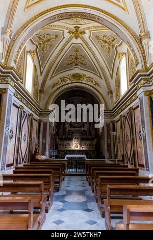 Die Kapelle des Heiligen Sakraments in der Kathedrale von Matera, die Hauptkirche der Sassi di Matera, das historische Höhlenwohnviertel der antiken Stadt. Stockfoto