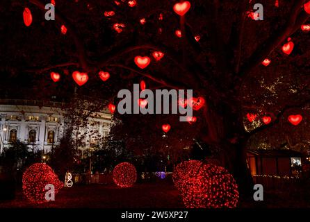 Der Weihnachtsmarkt in Wien, Österreich Stockfoto