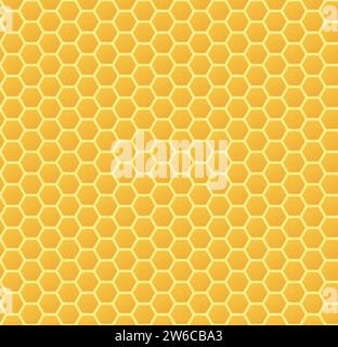 Wabenmuster, Vektorfarbdarstellung von sechseckigen Zellen, nahtlose wiederholbare Textur Stock Vektor