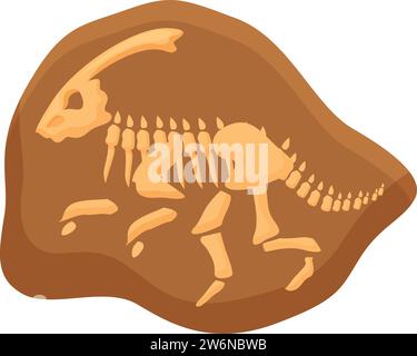 Sediment Dinosaurier Fossil Icon Cartoon Vektor. Schlammschicht. Natursteinreste Stock Vektor