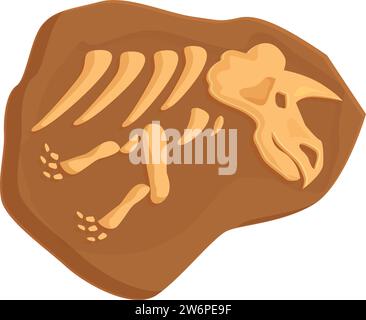Terrain Dinosaurier Icon Cartoon Vektor. Gemahlenes Fossil Schichtschlammbiologie Stock Vektor