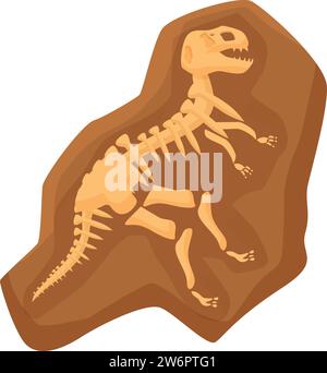 Dinosaurier Evolution Schlammschicht Icon Cartoon Vektor. Biologiemuseum. Erdung erlernen Stock Vektor