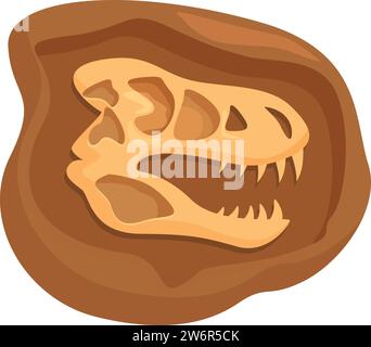 Stone Evolution Dinosaurier Icon Cartoon Vektor. Naturwissenschaftlicher Ton. Bodenschlammschicht Stock Vektor