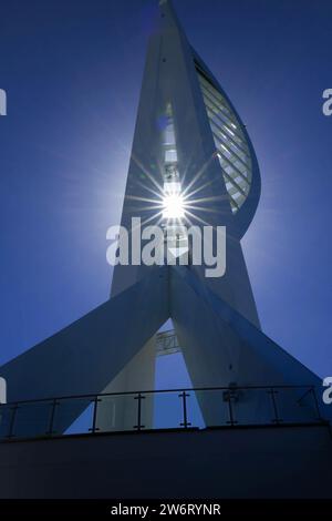 Sunstar vom Spinnakerturm Stockfoto