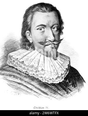 König Christian IV. Von Dänemark und Norwegen 1588–1648, lebte 1577–1648, Dänemark, Norwegen, Schleswig, Deutschland, Europa Stockfoto