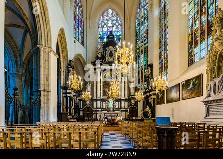 Die Renaissance-Kapelle Notre-Dame. Die Kathedrale von St. Michael und St. Gudula verkürzt sich normalerweise zur Kathedrale St. Gudula oder St. Gudula. Brus Stockfoto