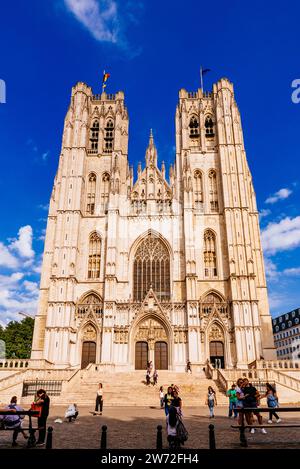 Die Kathedrale von St. Michael und St. Gudula verkürzt sich normalerweise zur Kathedrale St. Gudula oder St. Gudula ist eine mittelalterliche römisch-katholische Kathedrale in der Stadt Stockfoto