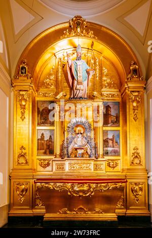 Capilla de San Nicolás - Kapelle des Heiligen Nikolaus. Kirche St. Genesius von Arles. Madrid, Comunidad de Madrid, Spanien, Europa Stockfoto
