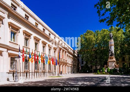 Palacio del Senado - Palast des Senats ist Sitz des spanischen Senats, Oberhaus der Cortes Generales, des nationalen parlaments von Spai Stockfoto