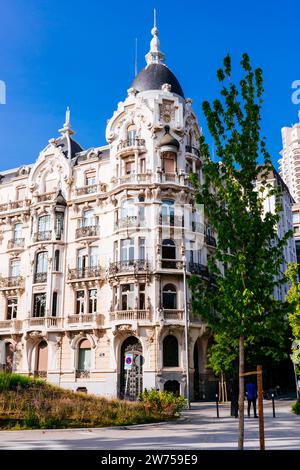 House of Gallardo - Casa Gallardo. Modernista-Gebäude an der Plaza de España. Madrid, Comunidad de Madrid, Spanien, Europa Stockfoto