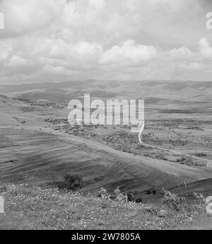 Landschaft vom Crac des Chevaliers oder Krak des Chevaliers in der Nähe von Safita Ca. 1950-1955 Stockfoto