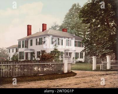 Ralph Waldo Emerson House, Concord, Middlesex County, Massachusetts 1900. Stockfoto