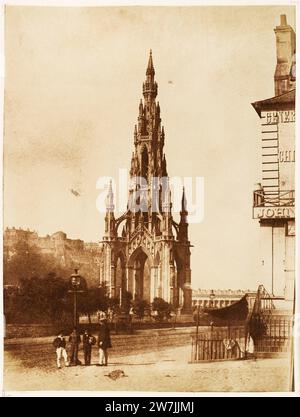 Edinburgh. Das Scott Monument. Hill und Adamson. 1843-47. Gesalzenes Papier wird von Papier negativ gedruckt. Stockfoto