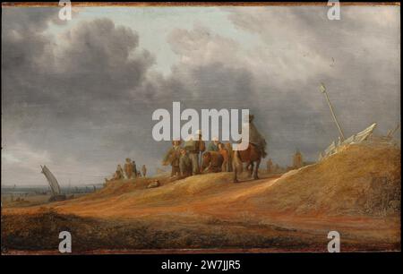 Markt am Meer, Salomon van Ruysdael. 1637. Stockfoto