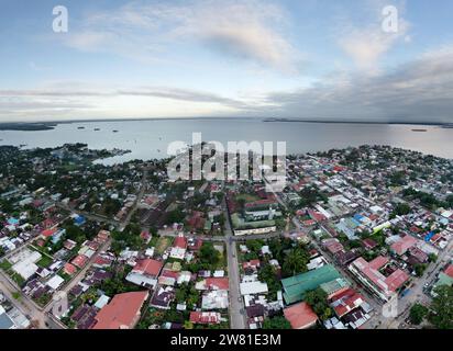Panorama des zentralen Teils Bluefields Nicaragua aus der Luft Stockfoto