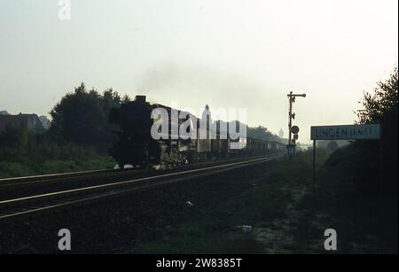 Eine Oktoberwoche 1970 in der Bundesrepublik Deutschland beim Fotografieren von Dampflokomotiven Stockfoto