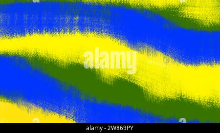 Hintergrund Textur abgetragene Wand mit Farben von brasilien gemalt Stockfoto