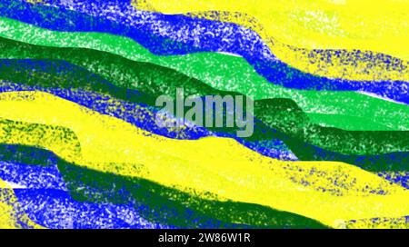 Hintergrund Textur verschlissene Wandrolle gemalt mit Farben von brasilien Stockfoto