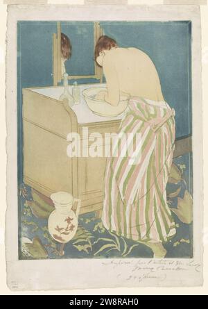 Frau beim Baden - Mary Cassatt. Stockfoto