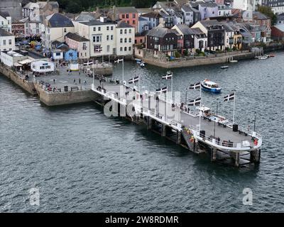 Pier Falmouth Cornwall UK Drohne, Luftfahrt Stockfoto