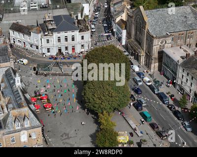 Uferfront Falmouth Cornwall UK Drohne, Luftfahrt Stockfoto